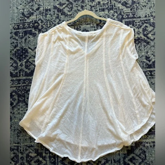 We The Free Cream Cut Out Relaxed Tee - Picture 4 of 5